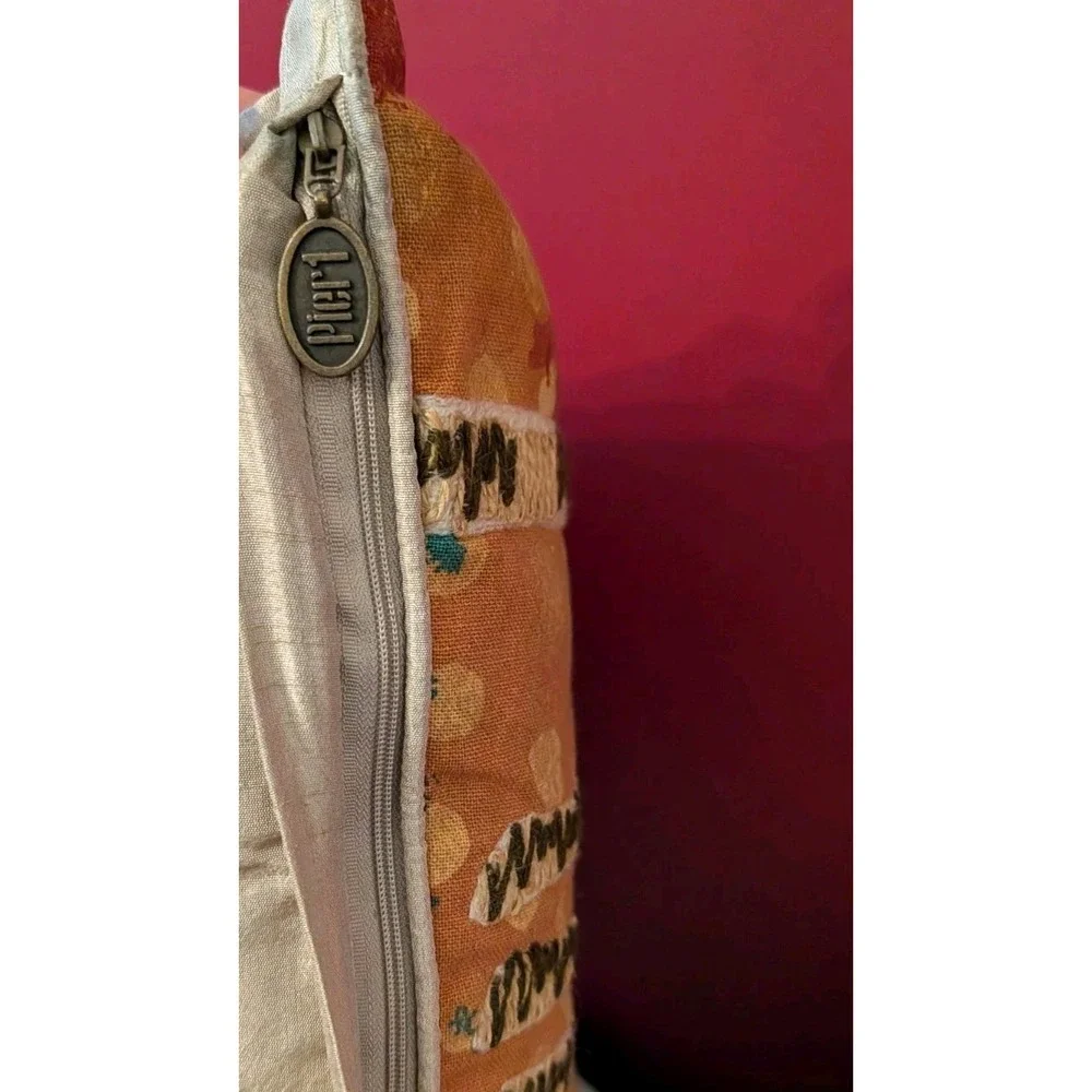Set Of 2 Pier 1 Imports Birch Tree Embroidered Accent Throw Pillows 17
